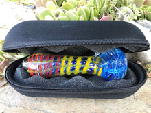 Best Thick Glass Handmade 5" Hand Pipe with Black Zipper Padded Hard Case - Volo Smoke and Vape