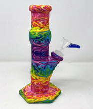 Colorful Thick Silicone Detachable Unbreakable 9" Bong Ice Catcher 14mm Bowl