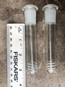 3" Scientific Glass, 6 Cuts Downstem Diffuser - 14mm to 18mm (2 Pack)