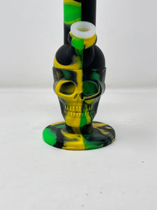Silicone Detachable Unbreakable 8" Skull Bong 14mm Male Bowl