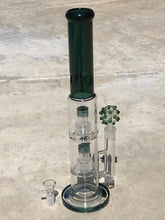 18" Straight Thick & Heavy Glass Rig w/Double Shower & Double Dome Perc's +18mm Bowl - Super Shot