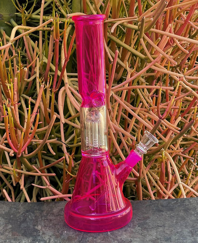 Beautiful Pink Transparent Thick Glass Beaker 12