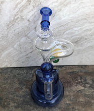 Best 8" Glass Water Recycler/Rig/ Pipe & 14mm Male Bowl - Gold, White, Forest Spheres