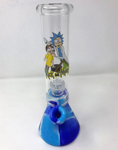 Collectible Silicone Detachable Beaker Bong Dome/Shower Perc Rick& Morty Design
