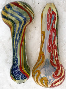 2 Quality Thick Glass Handmade Pipe Hand Rig - Volo Smoke and Vape