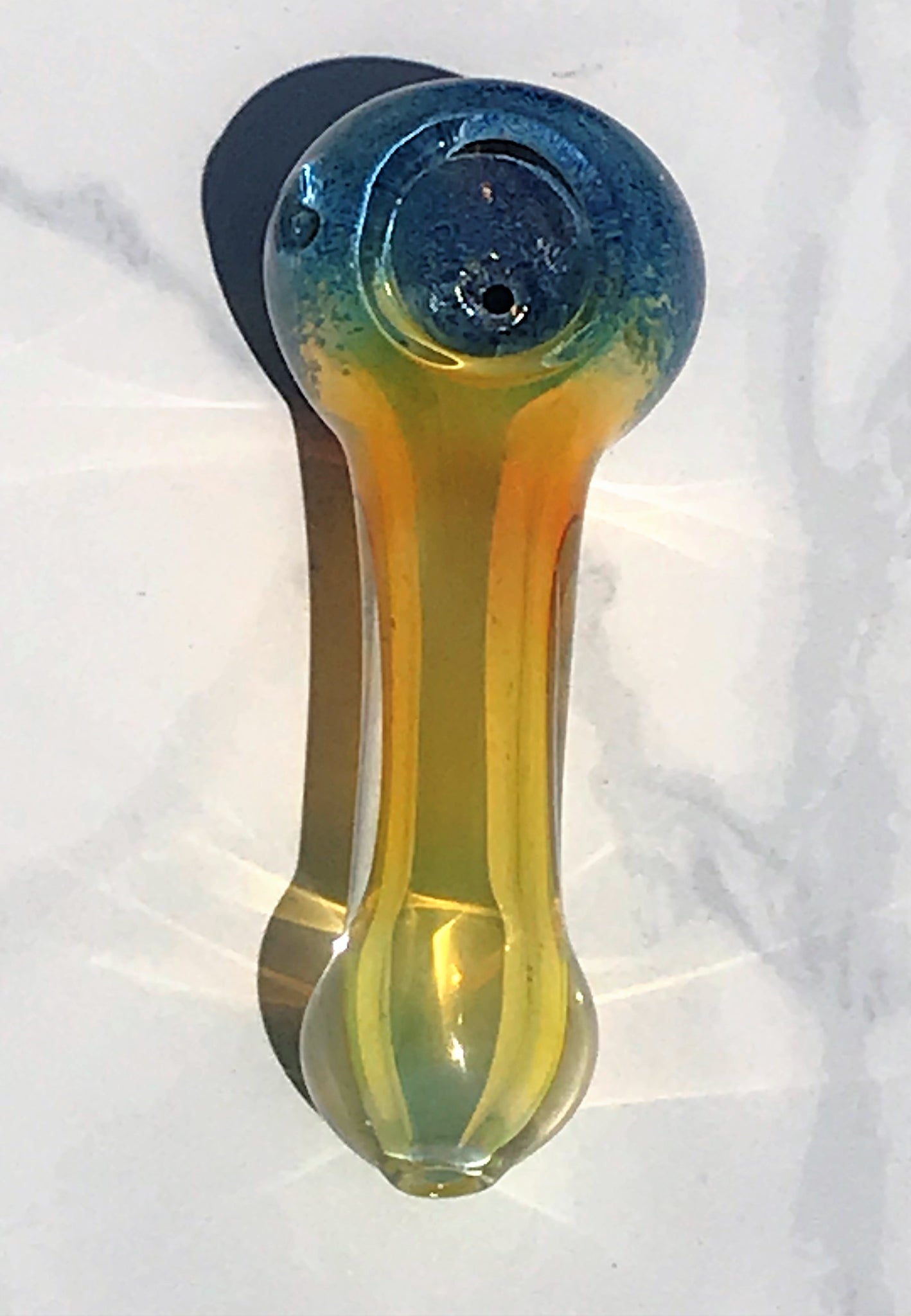Best 4.5 Collectible Fumed Glass Smoking Pipe, Herb Bowl Hand Pipe