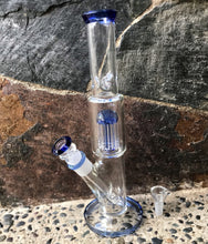 12.5" Straight Thick Glass Bong w/10 Arm Tree Perc w/2 - 14mm Bowls & Ice Catcher