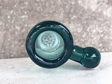 Thick Glass Slide Bowl 14mm Male Green with Built in Screen