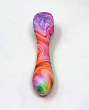 Beautiful Multi Color Swirl Silicone 5.5" Sherlock Hand Pipe Bowl
