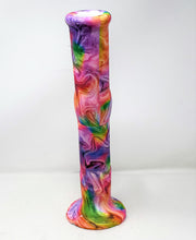 Beautiful Multi Color Swirl Design Silicone Detachable Unbreakable 14" Bong