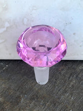 14mm Male Large Pink Thick Glass Slide Herb Bowl