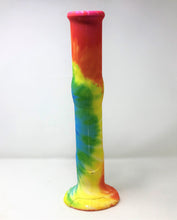Tie Dye Silicone Detachable Unbreakable 14" Pipe/Bong Silicone w/glass Bowl