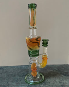 Beautiful Color Thick Glass Best Handmade Straight 13" Rig 14mm Male Bowl