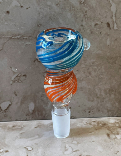 14mm Male Thick Glass Handmade Unique Design Bowl
