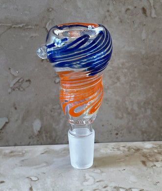 Best Swirl Design 14mm Male Thick Glass Handmade Unique Bowl