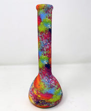 Splattered Multi Color Design Thick Silicone Detachable Unbreakable 8.5 Bong