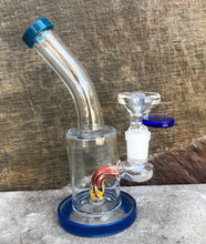 Best! 6" Water Rig with Colored Shower Perc & 14mm Herb Bowl - Azure