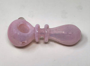 Pretty in Pink Thick Glass 4.5" Hand Spoon Pipe Bowl