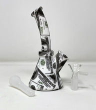 Best Thick Silicone Detachable Unbreakable 6" Beaker Bong Paper Money Design