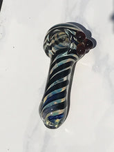 3.5" Thick Swirl, 3 Notch Fumed Glass, Best Handmade Spoon Hand/Pipe Bowl - Colors & Size varies