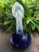5" Mini Bong Blue w/ White Swirl Inlay Neck & Nag Champa Incense - Volo Smoke and Vape
