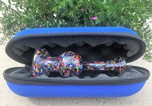 6" Bubbler Multi Color Zipper Padded Hard Case - Blue