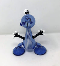 Collectible Handmade Thick Blue Glass 6" Rig Yoshi Character 14mm Slide Bowl