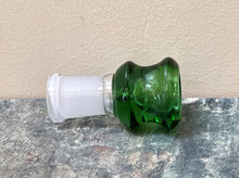 Thick Green Glass 14mm Female Slide Herb Bowl