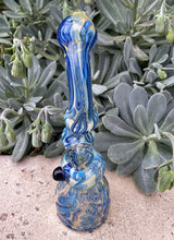 8" Thick Fumed Glass Handcrafted Bubbler - Collectible Design