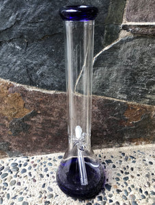 Best 15" Thick Glass Beaker Bong Ice Catcher 3 - 14mm Glass Slide Bowls - Sleaker Beaker