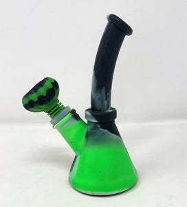 Best 6.5" Silicone Detachable Mini Beaker Bong 14MM/18MM Dual use Silicone Bowl