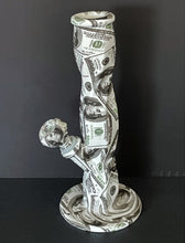 Thick Silicone Unbreakable Straight Shooter 10" Bong Paper Money Design