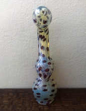 Collectible Thick Fumed Glass 8" Bubbler Hand Pipe