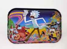 Metal Rolling Large Tray w/Rick and Morty Design with accessories