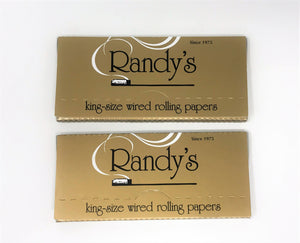 Randy's Gold Wired Rolling Papers King Size - 2 packs(48 leaves)