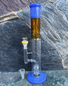 Best 14.5" Straight Thick Glass Rig Tree Arm Perc 2 - 14mm Bowls
