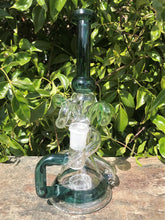 New! 9" Best Thick Glass, Water Recycler Rig/Shower Perc. & 2-14mm Male Slide Bowls
