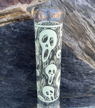 13" Collectible Heavy Beaker Bong and Glows in the Dark/Skulls includes 2 - 14mm Slide Bowls - BOO!