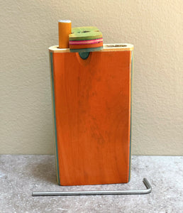 Rainbow Pride Stripe 4" Dugout Stash Box w/3" Aluminum Cigarette & Cleaning Tool