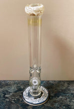 Best Thick Heavy 16" Straight Bong Fumed Glass Beautiful Design 2-Bowls