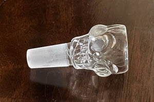 14mm Male Thick Clear Glass Skull Large Bowl