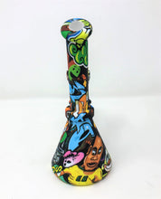 6" Cartoon Design Silicone Detachable Beaker Bong & Silicone Bowl w/Screen