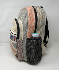 Himalayan Hemp Simple Multi Pocket Unisex Best Backpack with Laptop Sleeve