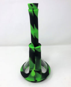 Detachable Silicone and Glass Beaker 10" Bong 14mm/18mm Dual use Silicone Bowl