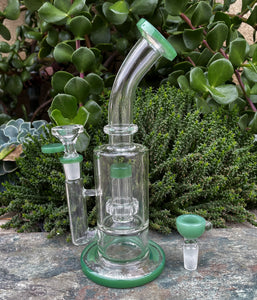 Best 9" Thick Glass Dome & Shower Perc Rig 2 - 14mm Bowls