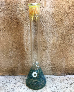 18" Fumed Glass Beaker Bong w/Ice Catchers, 11 Arm Ash Catcher & 14mm Bowl - Sheer Elegance