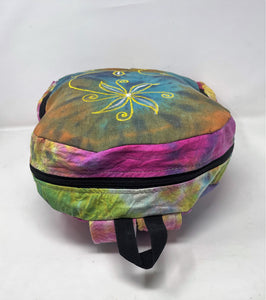 Threadheads Tie Dye Backpack w/Embroidered Flowers