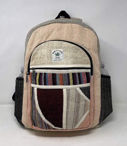 All Natural 100% Pure Himalayan Hemp Multi Pocket Unisex Backpack