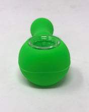 Thick Silicone 4" Spoon Hand Pipe with Glass Bowl Compartment in Back