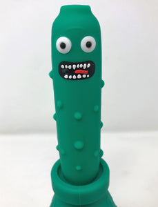 Collectible Silicone Detachable Unbreakable 8" Pickle Rick Beaker Bong 14mm Bowl